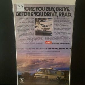 Vintage 1978 GMC Before You Buy Drive Before You Drive Read Ad Advertisement
